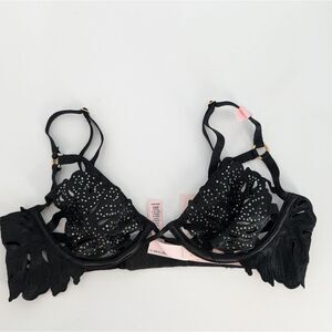 Victoria's Secret Black Embellished Bra
